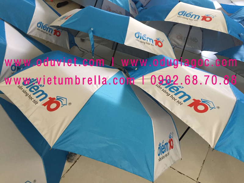 xưởng sản xuất ô dù cầm tay in logo quảng cáo
